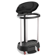 View Administrative series floor-standing clothing storage basket / laundry basket, with front locking casters, capacity 30 gallons, black, without handle cover, suitable for hospitals / medical laboratories / commercial premises image 2