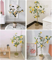 View Fake Bonsai Tree The Artificial Plant Small Potted Plant Decorates The Artificial Flower Lemon Tree, 37 Inches High, It is A Good Choice Both Indoors and Outdoors. Artificial Bonsai Tree image 4