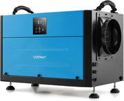 View Commercial dehumidifier, suitable for 1300 square feet of basements, storage areas or work sites, equipped with a 9.8-foot drainage pipe and a wired remote control panel, white model. image 3