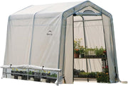 View 0 feet x 10 feet "GrowIT" Green House - Built-in Simple Greenhouse. It features a sleek design, a high ceiling design, an outdoor planting room with easy access, and is equipped with a transparent waterproof cover. image 1