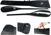 View High-performance lightweight double-body carbon fiber kayak paddle, featuring wing-shaped blades, elliptical shafts and adjustable knobs (suitable for users with a height of 215 - 225 centimeters) image 4