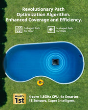 View Cordless Robotic Pool Vacuum Cleaner - Intelligent Path Opimization, Cleans Floor, Walls, and Waterline - Suitable for Above & In-Ground Pools up to 2,260 sq.ft, Light Gray image 4