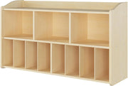 View Foundations Wall- Mounted Diaper Organizer for Daycares, 3 Large & 8 Small Storage Compartments, Wood Construction, Maximum Durability image 1