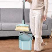 View Long Handle Broom and Dustpan Set, Home, Kitchen, Room, Office, Upright Dust Pan Combo for The Lobby Floor image 2