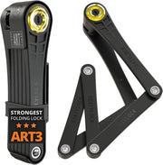View Jiu-style folding bicycle lock set - Patent technology, consisting of two sets of perfectly matching bicycle locks, each set equipped with 6 identical keys - 18/18 level heavy-duty anti-theft security protection device, with key and shell fixation de image 3