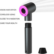 View Anion Hair Dryer, Hot Air and Cold Air Available Negative Ion Cordless Hair Blower USB Output As Power Bank for Digital Charging Smart Battery Indicator Travel Hair Blower image 2