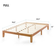 View Mellow 12 Inch Solid Wood Platform Bed with Wooden Slats image 3