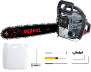 View 20 Inch 62CC Gas Powered Chainsaw 3.4HP 2 Stroke Engine Gas Power Chain Saw for Cutting Wood Outdoor Garden Farm Home image 1