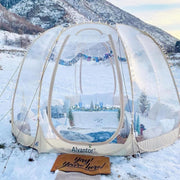 View Pop-up bubble tent - Large extra-large rainproof shelter - Warm camping tent - Winter tent - Light gray image 1