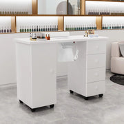 View OmySalon Manicure Table Nail Desk w/Electric Downdraft Vent image 2
