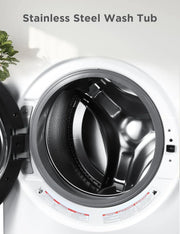View 0.9 Cu. Ft. Portable Washer, 6.6 lb. Capacity Washing Machine for Homes & Apartments, 5 Wash Cycles, Quick Connect Sink Adapter and Drain Hose Included, Transparent Lid, BPWM09W, White image 4