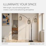 View Floor lamp, equipped with three movable lampshades and an adjustable height design - perfect for decorating bedrooms, living rooms and corners, with a bronze color finish. image 2