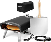 View Outdoor gas pizza oven, portable propane pizza grill, equipped with an automatic rotation system and pizza stone image 1