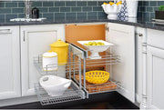 View 18-inch double-layer removable shelves with 4 shelves, silver color image 4