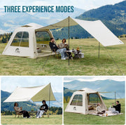 View Portable inflatable camping tent, equipped with a manual pump, suitable for 3/4/6 people, easy to set up, suitable for outdoor activities. This inflatable outdoor waterproof Oxford canvas tent is suitable for family camping and is suitable for adults image 4