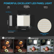 View 2 Pack LED Video Lighting Kits with APP Control image 4
