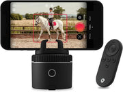 View Equestrian silver base set, automatic facial recognition, body recognition, horse mobile tracker, AI-driven 360-degree rotation function, remote control video recording device without manual operation, suitcase and tripod image 2