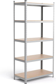 View Five-tier storage rack 2920 pounds Heavy-duty shelf Adjustable boltless storage rack Suitable for storage area storage rooms 108 inches wide x 18 inches deep x 72 inches high image 2
