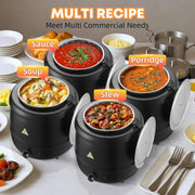 View Electric Chafing Dish Buffet Server Set & Commercial Soup Warmers Soup Kettle Suitable for Multifunctional Business Dining Occasions and Family Parties image 4