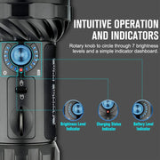 View 2 rechargeable handheld flashlights with 14000 lumens ultra-bright light and 3 times built-in battery pack for home, outdoor and emergency use. image 3