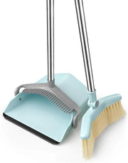 View Long Handle Broom and Dustpan Set, Home, Kitchen, Room, Office, Upright Dust Pan Combo for The Lobby Floor image 1