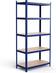 View Five-tier storage rack 2920 pounds Heavy-duty shelf Adjustable boltless storage rack Suitable for storage area storage rooms 108 inches wide x 18 inches deep x 72 inches high image 1