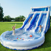 View Large Inflatable Water Slide Swimming Pool Play Center, Commercial Grade Lightweight Premium Water Slide Bounce House 20.6x9.5x9.3Ft for Kids and Adults (with Blower) image 1