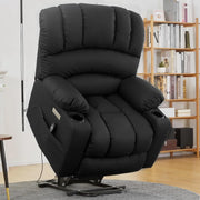 View Electrically adjustable reclining chair - Electrically massaging adjustable reclining chair. The chair seat has a heating function. Large shell with velvet backrest. Suitable for the elderly and the elderly. Electrically adjustable reclining chair. image 4
