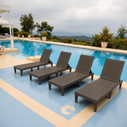 View Outdoor Chaise Lounge Chair Set of 2 for Patio Poolside, Waterproof & Adjustable & Easy Assembly Sun Lounger for Outside Deck, Pool, Beach, Black image 2