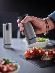 View Double-flavor spice grinder Salt grinder - Electric rechargeable series u'Select 15 cm - Pepper grains Salt gem set - 6 preset flour settings image 2