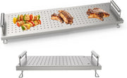 View Adjustable baking pan heating/cooling rack, suitable for Blackstone baking pan accessories, with dimensions of 17 inches, 22 inches, 28 inches, 36 inches. Universal stainless steel heating tray/heating rack shelf/heater image 1