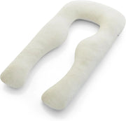 View Body Pillow | Elegant U-shaped Pregnancy Pillow - Organic Bamboo Fiber Cotton - Crushed Cooling Gel Filling - Ergonomic Design - Dual-Sided Use - Washable image 1
