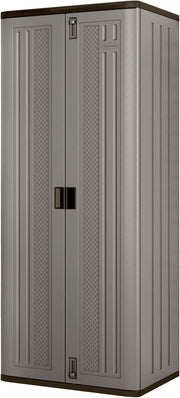 View 72-Inch Platinum Resin Storage Cabinet with Durable Double-Wall Construction, and Metal-Reinforced Shelves for Basement, Utility Room and Garage Storage, Platinum, Made in the USA image 1