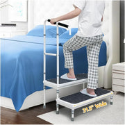 View Mybow Bed Step Stool with Handle for High Beds, Adjustable 2 Step Stool, 31.5" Extra Wide & Heavy Duty Mobility Aid for Seniors, Post-Surgery Recovery, Pregnant Women, Medical Bedside Step image 2