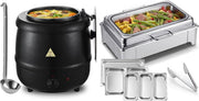 View Electric Chafing Dish Buffet Server Set & Commercial Soup Warmers Soup Kettle Suitable for Multifunctional Business Dining Occasions and Family Parties image 1