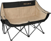 View Double camping chair - Large-sized adult camping couple seat cushion suitable for two people. 650 pounds load-bearing capacity - Heavy-duty foldable camping chair, equipped with a cooling bag, suitable for outdoor activities and beach use. image 1