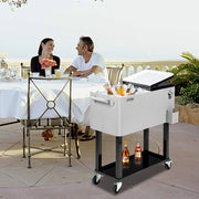 View Portable 80 Quart Rolling Ice Chest with Shelf image 3