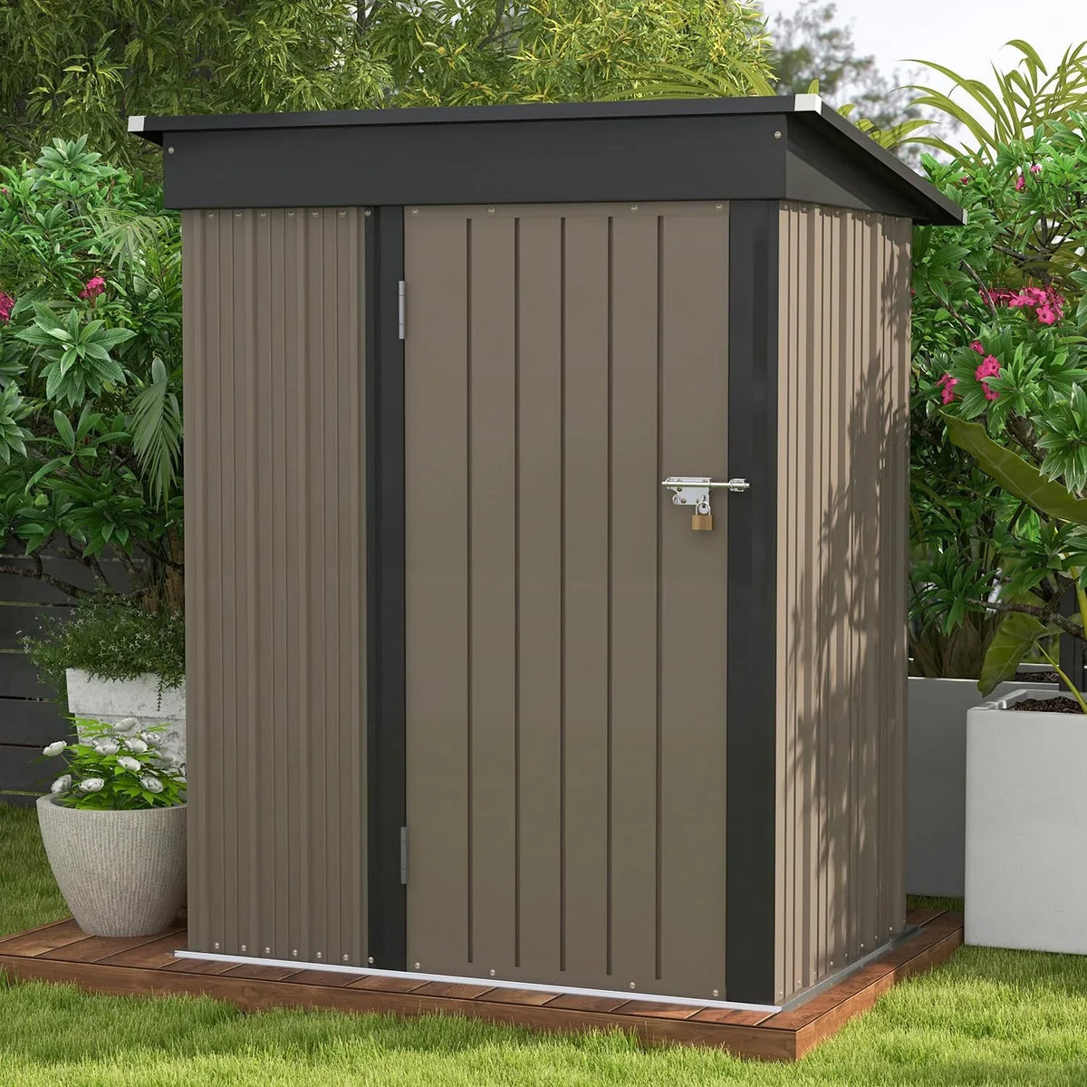 5x3 FT Outdoor Storage Shed for Backyard Garden Patio Lawn