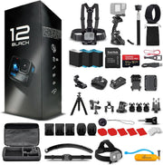 View Equipped with a 50-piece accessory kit, 2 spare batteries and a 64GB memory card - a waterproof action camera - 5.3K HDR, 27 million pixels of photos, 1/1.9-inch sensor, live streaming function, webcam, and shake-proof function image 1