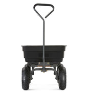 View Poly Garden Dump Cart with Easy to Assemble Steel Frame image 4