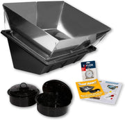 View Dual Sport Solar Oven, Black, Portable Outdoor Cooking System with Reflectors, 27x17x12 Inch, 6.8 Qt Capacity, Includes 2 Pots, Thermometer, Wapi, Cookbook, and Instruction Manual image 1