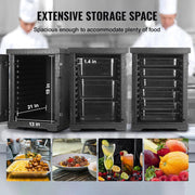 View Food tray transportation box, 95-gallon insulated box for the catering industry, LLDPE food tray box with double clasps, front-mounted food heater with handle, suitable for stacking end loaders in restaurants, canteens, etc. black image 3