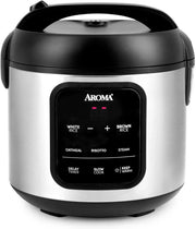 View Digital rice cooker, 4 cup capacity (uncooked state) / 8 cup capacity (cooked state), steamer, multi-functional cooking pot, slow cooker, oatmeal pot, automatic insulation function, 2 gallons, stainless steel shell image 2