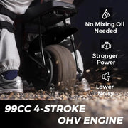 View Mini Dirt Bike GMB100, 99 CC Gas Powered Mini Bike 4 Stroke 3HP, Off Road Mini Bikes for Kids and Adult, Trail Bike Up to 24 Mph, Weight Support Up to 185 LBS (Black) image 4