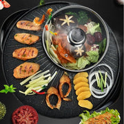 View Hot Pot Barbecue Integrated Pot Home Smokeless Electric Barbecue Pan Roaster Electric Grill Kitchen Appliances image 2