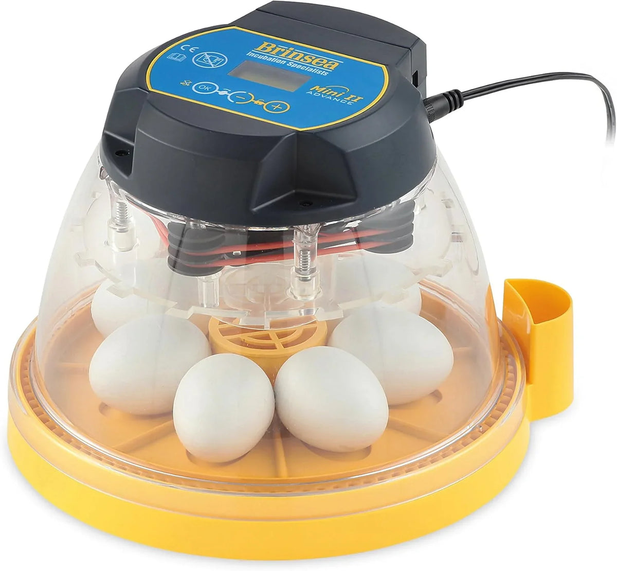 A 24-position automatic egg incubator with constant temperature control function, suitable for hatching 24 eggs, duck eggs or other egg types. It offers the best flexibility and can be used with eggs of different sizes.