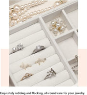 View Jewelry Box Jewelry Case PU Leather Jewelry Box Jewelry Storage Box Earring Ear Stud Ring Necklace Organizer Case Jewelry Organizer image 2