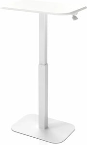 View Adjustable height side table, a versatile decorative item suitable for both home and office settings. It features precise engineering for effortless height adjustment, ensuring excellent stability (white base and carbon fiber tabletop) image 3