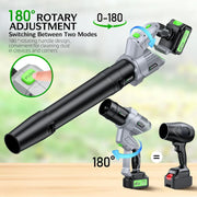 View Leaf Blower, 900,000 RPM, 2 x 4.0Ah Batteries & Charger, Handheld Leaf Blowers for Lawn Care, 5 Speed Mode, Portable Lightweight Grass Blower for Yard, Patio Use image 4