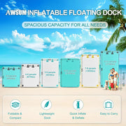 View Inflatable Floating Dock Air Dock Platform Floating Island Raft with None-Slip Surface for Pool Beach Ocean image 4